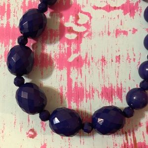 Blue beaded necklace 18” a 30”